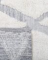 Teppich hellbeige / grau 140 x 200 cm geometrisches Muster Shaggy PENDIK_857615