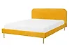 Bed Velvet FLAYAT 160 x 200 cm (EU King Size) Yellow