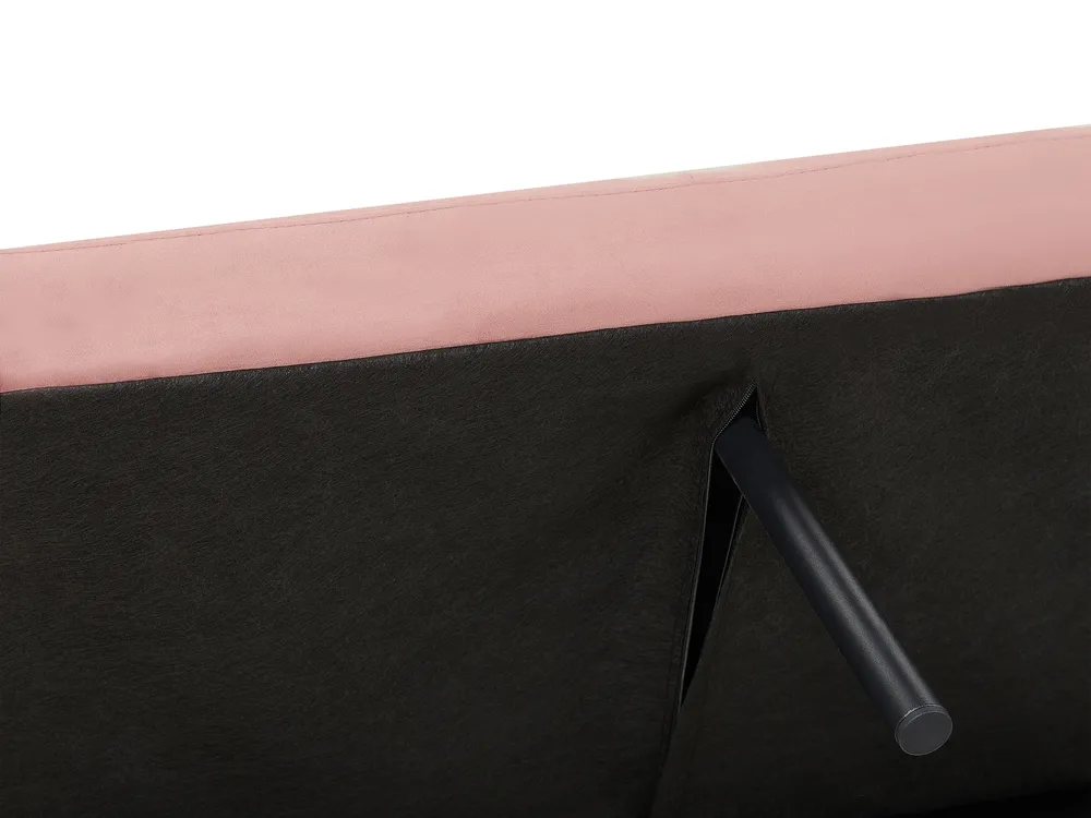 Sofa Bed 3 Seater VIMMERBY Velvet Pink_764143
