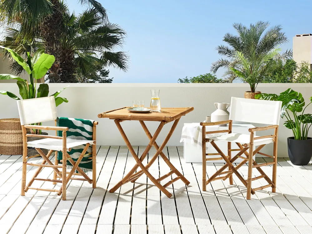 Stolik bistro MOLISE 70 cm 70 cm Bambus Brązowy