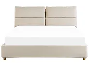 Letto contenitore BATILLY Velluto Beige chiaro 160 x 200 cm_830108