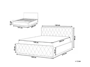 Ottoman Bed ROCHEFORT Velvet Pink 140 x 200 cm (EU Double)_857433