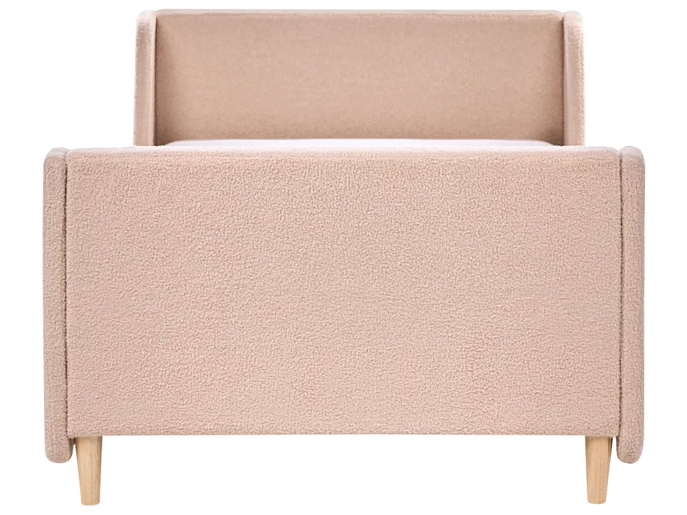 Kids Bed Boucle LAYE 90 x 200 cm (EU Single) Beige_1053930