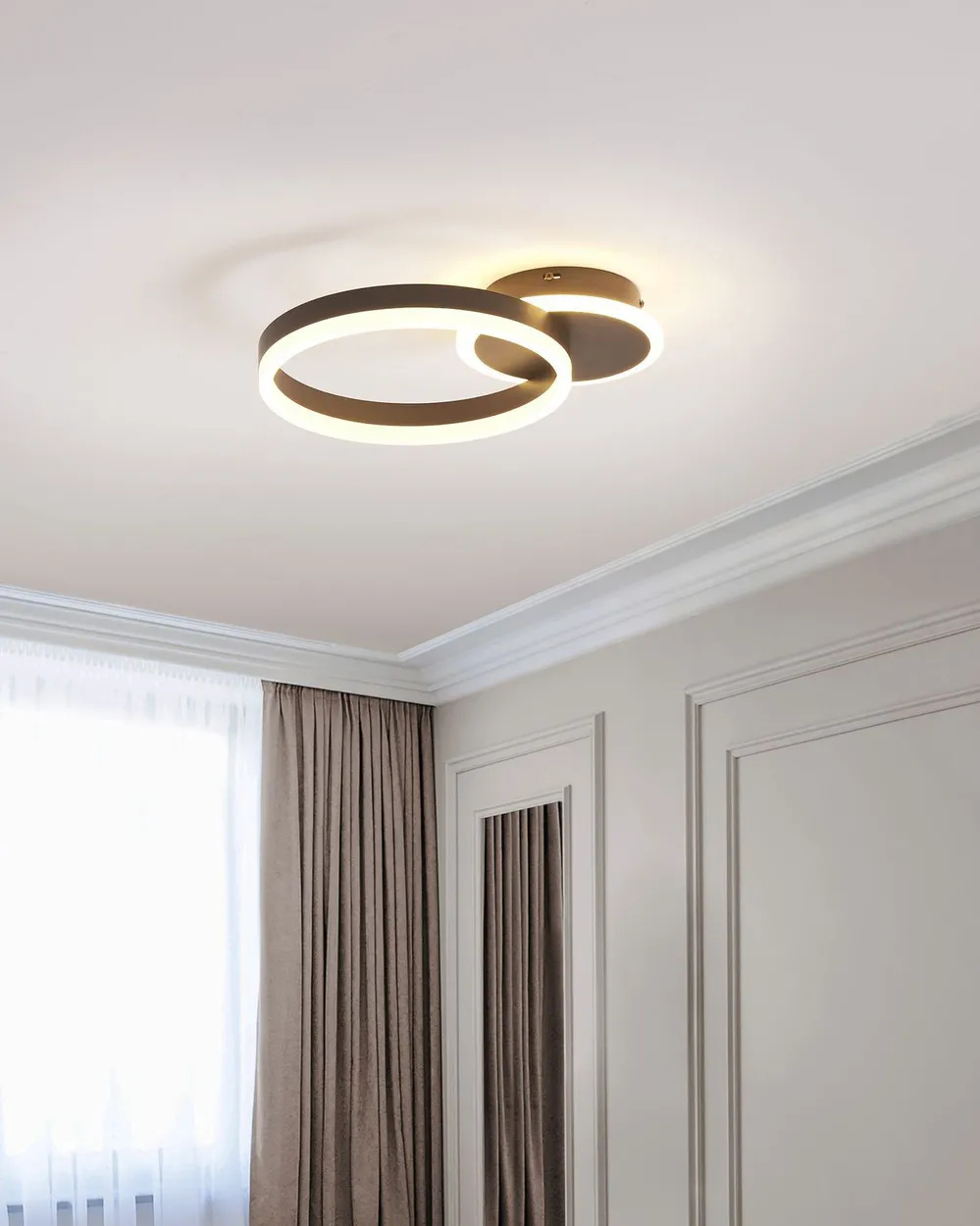 Lampa sufitowa LED GLYDE Metal Ciemnobrązowy
