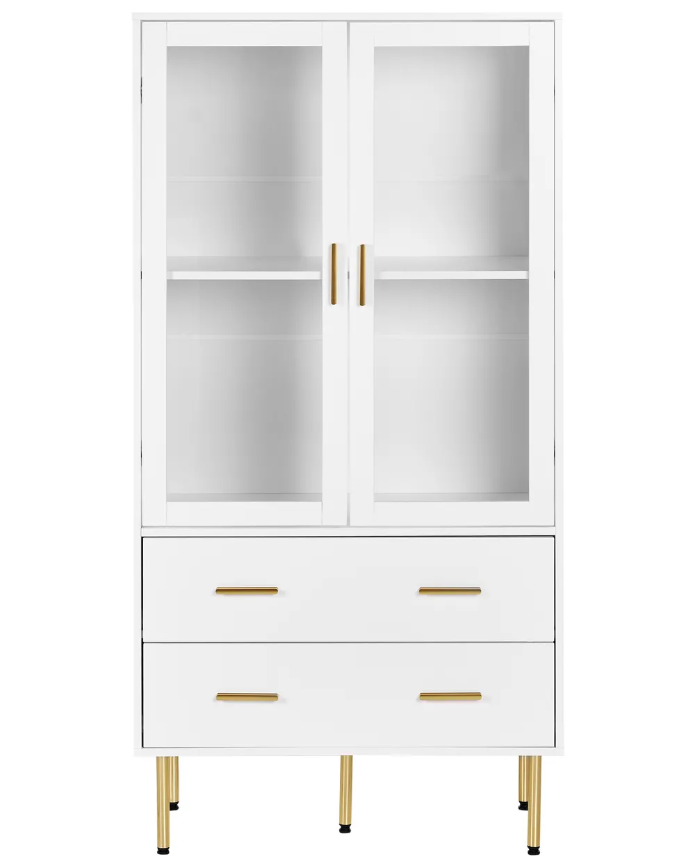 Witryna ze szklaną gablotą MILORA 80 cm Biały_979539