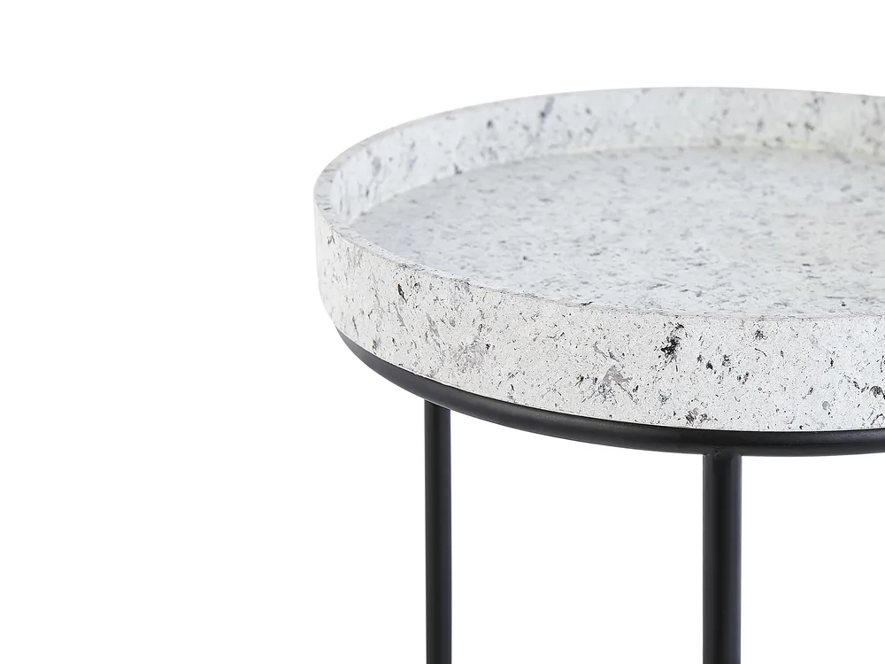 Set of 3 Side Tables TEXON Black_791130