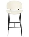Sada 2 čalouněných barových židlí krémová KIANA_908108