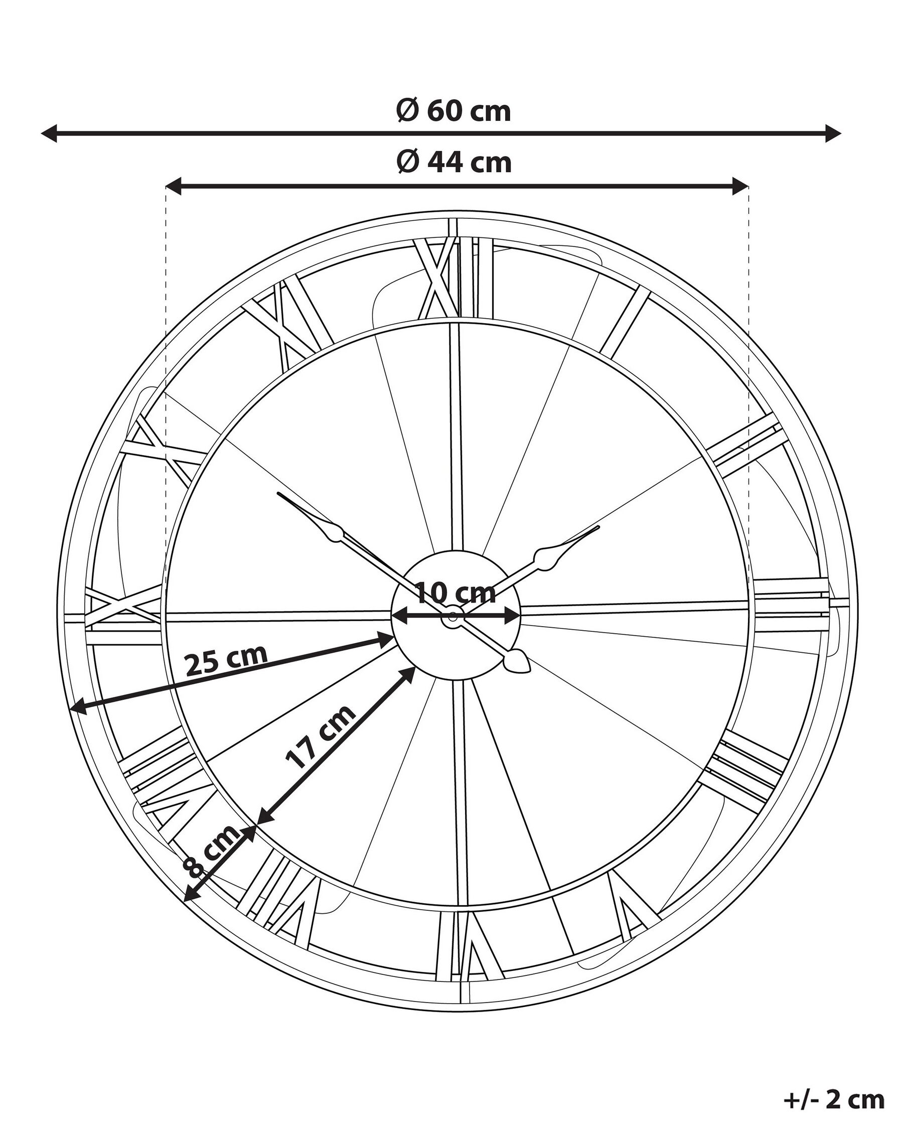 Wall Clock WIKON 60 cm Metal Multicolour_798202