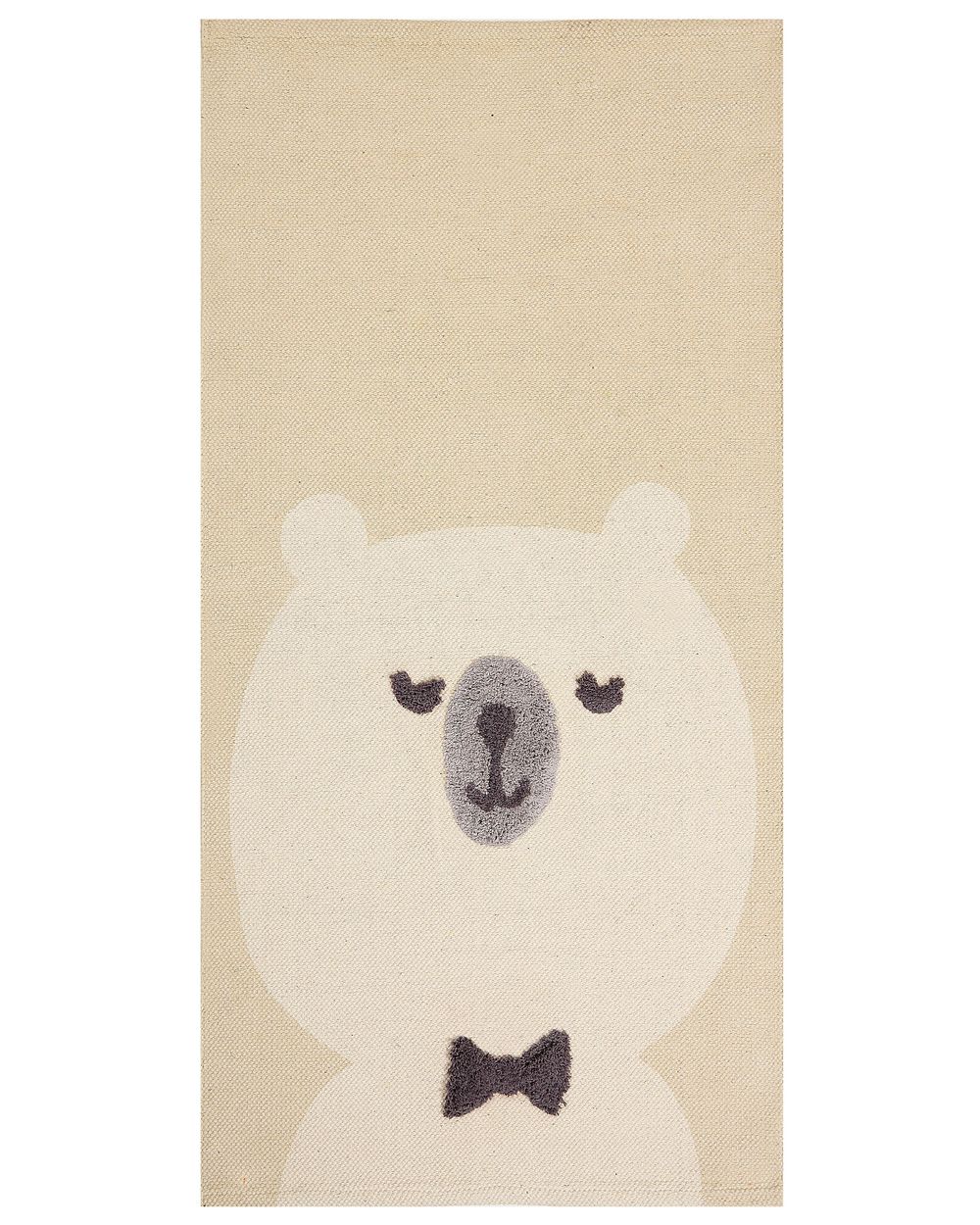 Kinderteppich SIMAU Beige 80 x 150 cm Baumwolle