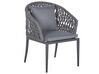 4 Seater Metal Garden Dining Set Grey LIPARI_808192