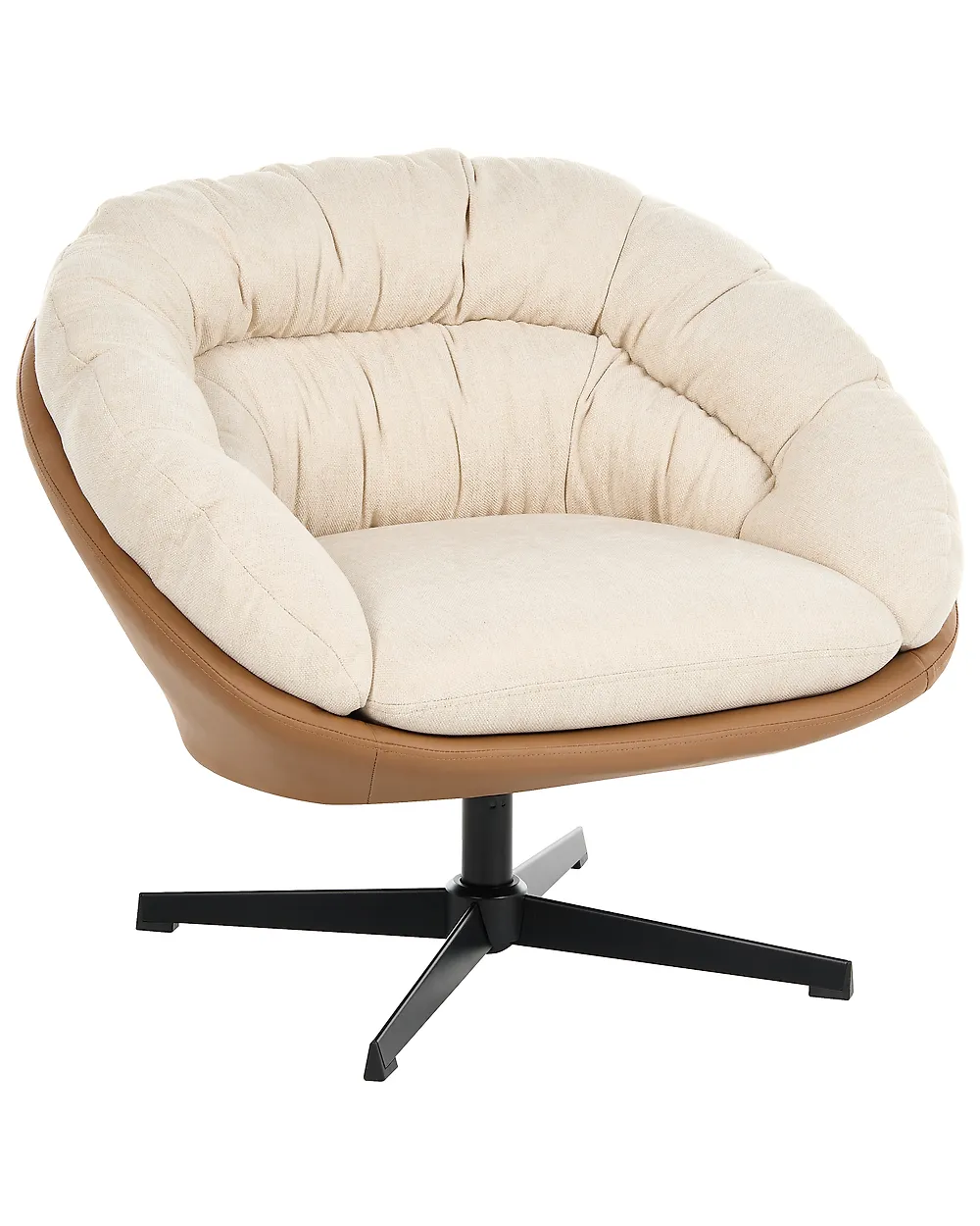 Swivel Armchair TRANUM  Fabric Beige