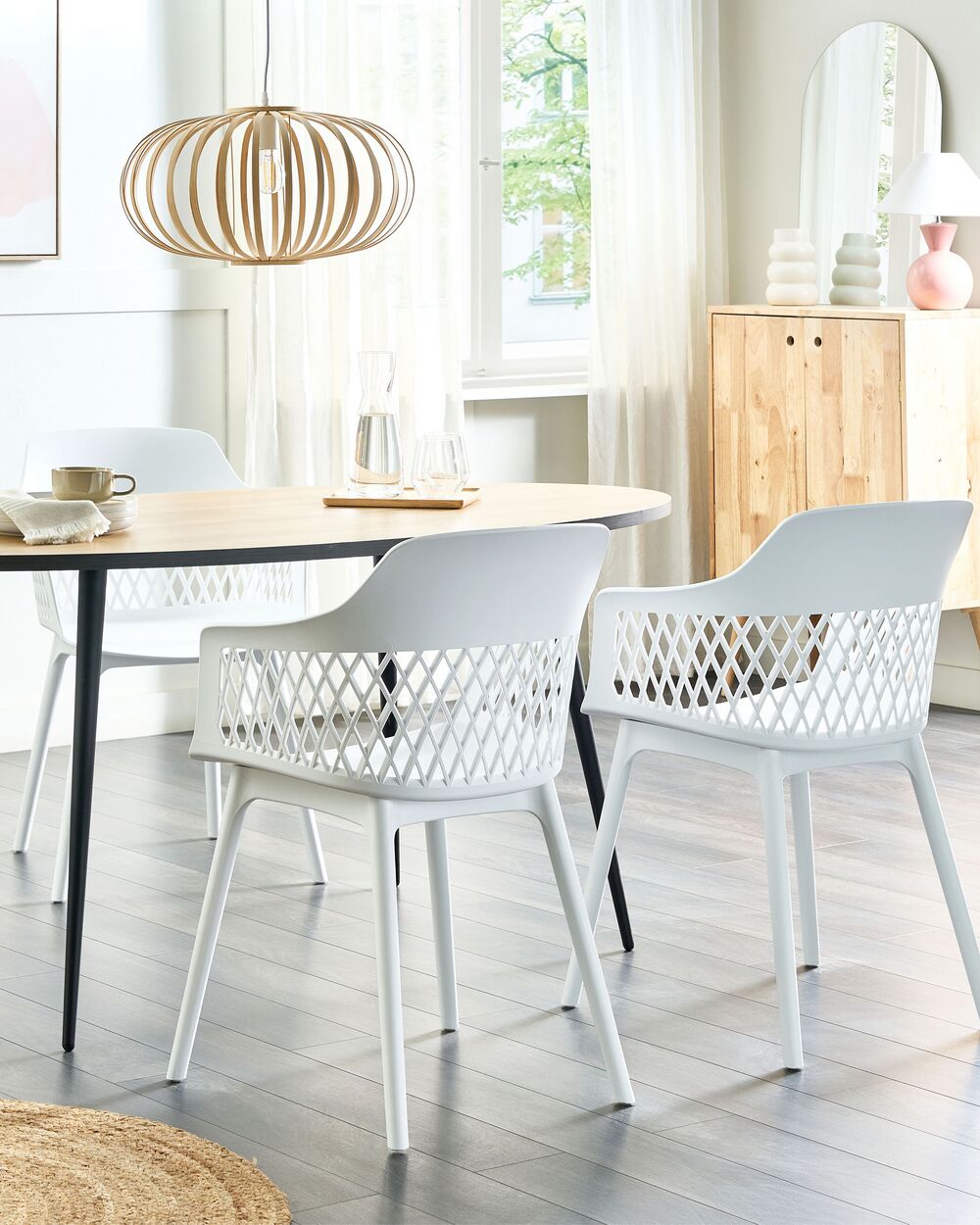 Set of 2 Dining Chairs ALMIRA White