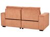 3-Sitzer Sofa Cord orange elektrisch verstellbar NUKARI_918679