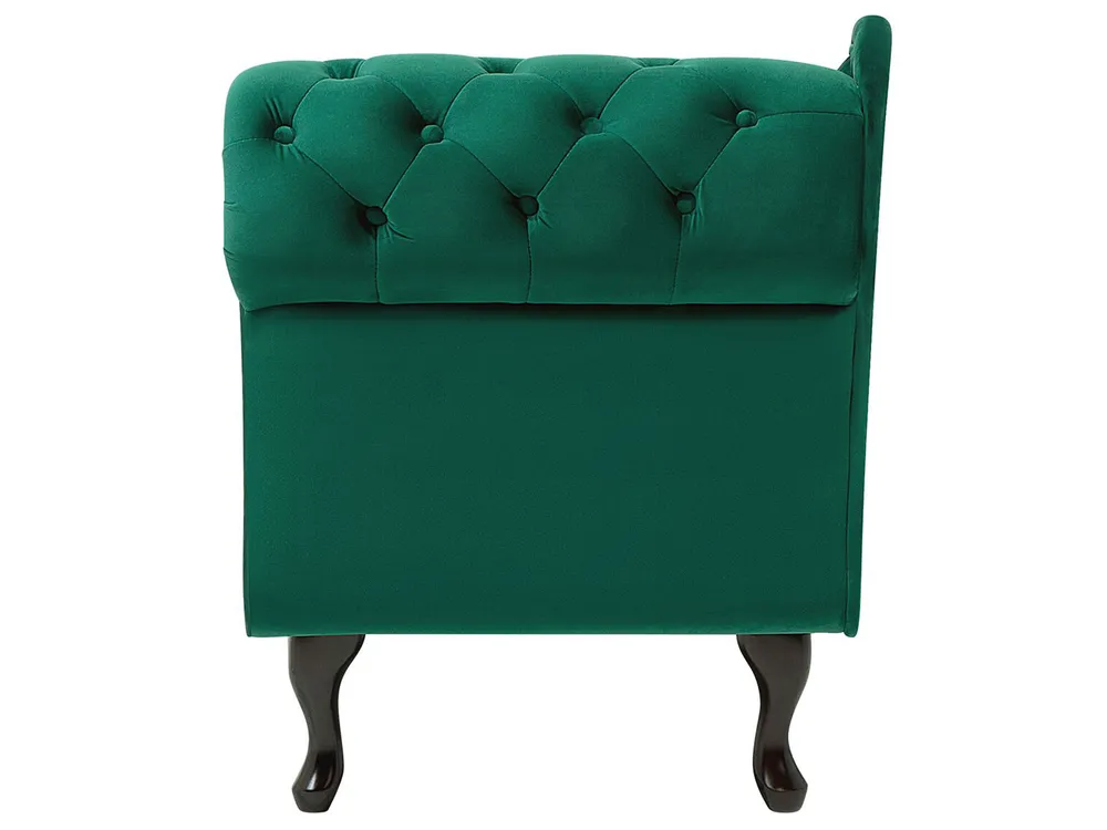 Right-Hand Chaise Longue NIMES Velvet Green_805962