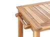 Conjunto de comedor 8 plazas de madera de acacia certificada clara con carrito de cocina SASSARI II_923829