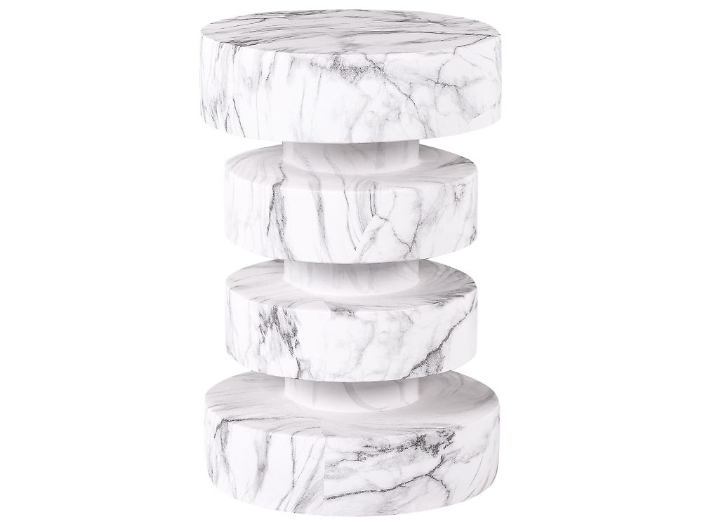 Mesa de apoio BIVONGI 30 cm 30 cm Mármore branco