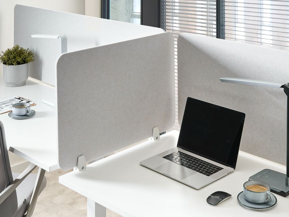 Desk Screen SPLIT 72 x 50 cm Off-White