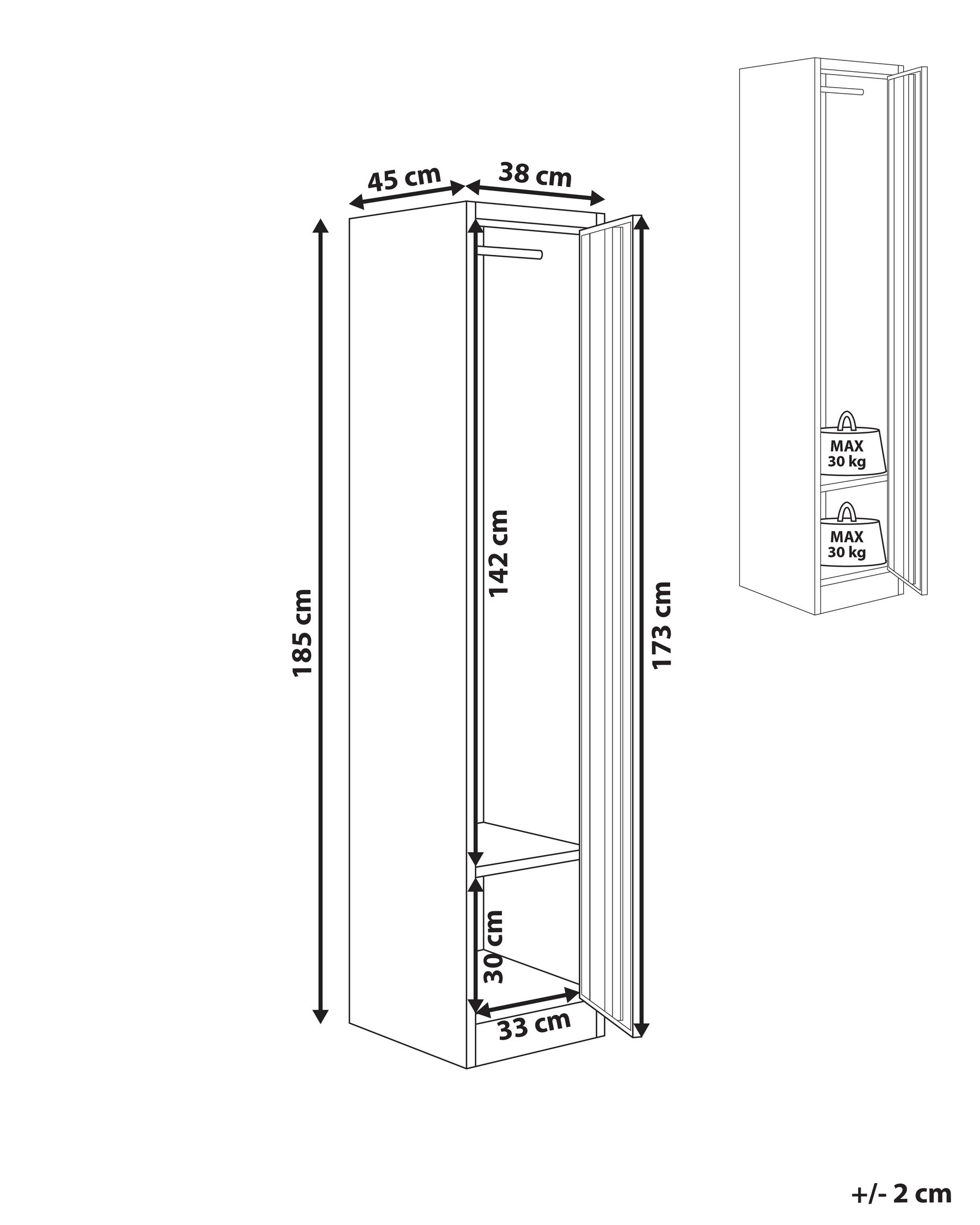 Single Door Storage Locker ATHLETE Metal White/ Blue_1011657