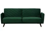 Sofa Bed 3 Seater SENJA Velvet Emerald Green_707269