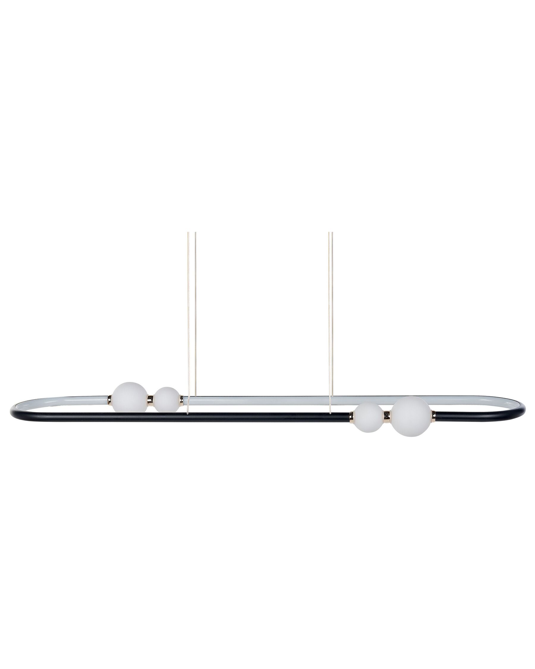 Lámpara de techo LED de metal negro/blanco 160 cm FEALE_847511