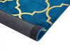 Teppich marineblau / gold 160 x 230 cm marokkanisches Muster Kurzflor YELKI_806400