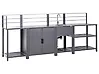 Conjunto de 4 muebles de cocina exterior con fregadero VIGGIANO Gris Metal