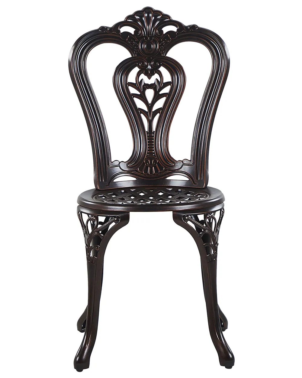 Set of 2 Garden Chairs BOVINO Metal Dark Brown_797587
