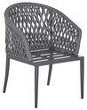 Lot de 2 chaises de jardin de couleur grise LIPARI_808175