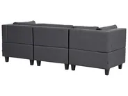 Divano modulare 3 posti UNSTAD Tessuto Grigio scuro_893572