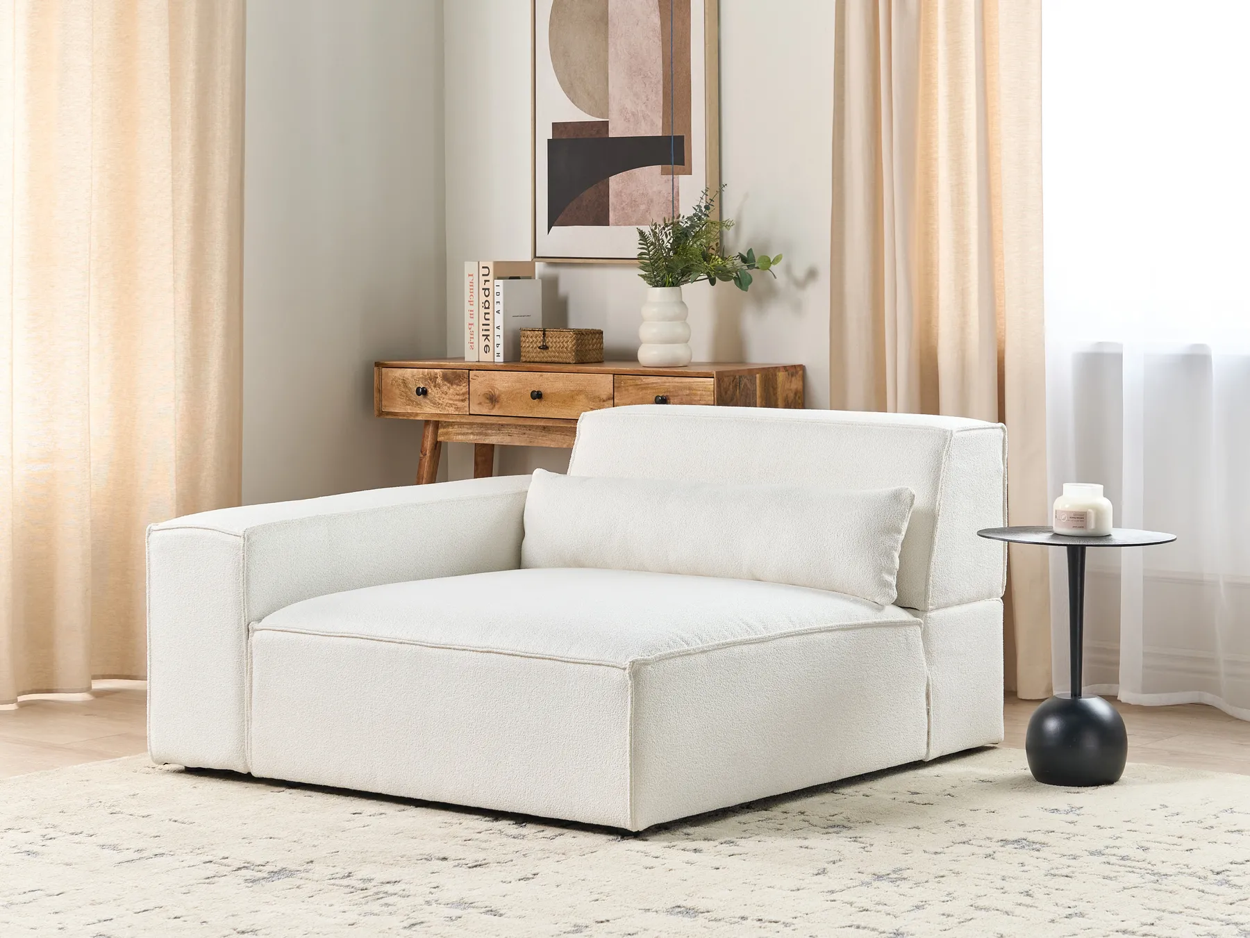 Corner Seat HELLNAR Boucle Off-White Right Hand_911244