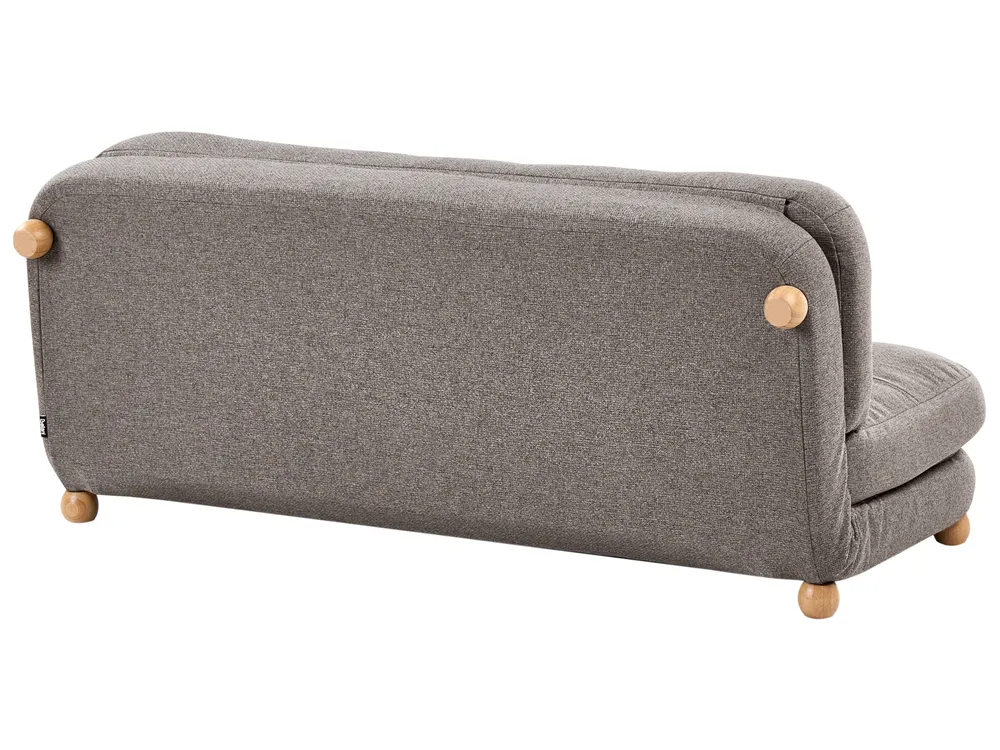 Sofa Bed 2 Seater ESBJERG Faux Linen Dark Grey_1059286
