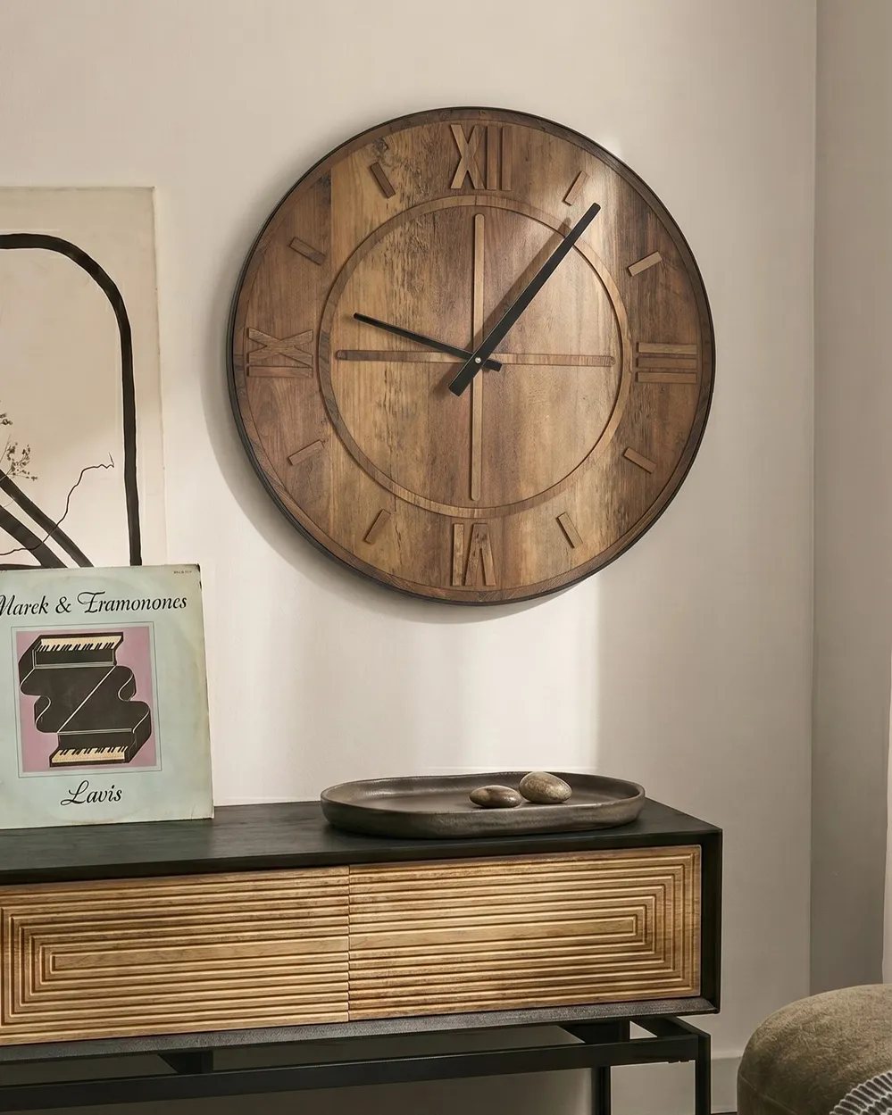 Wall Clock SAULGES 60 cm Brown
