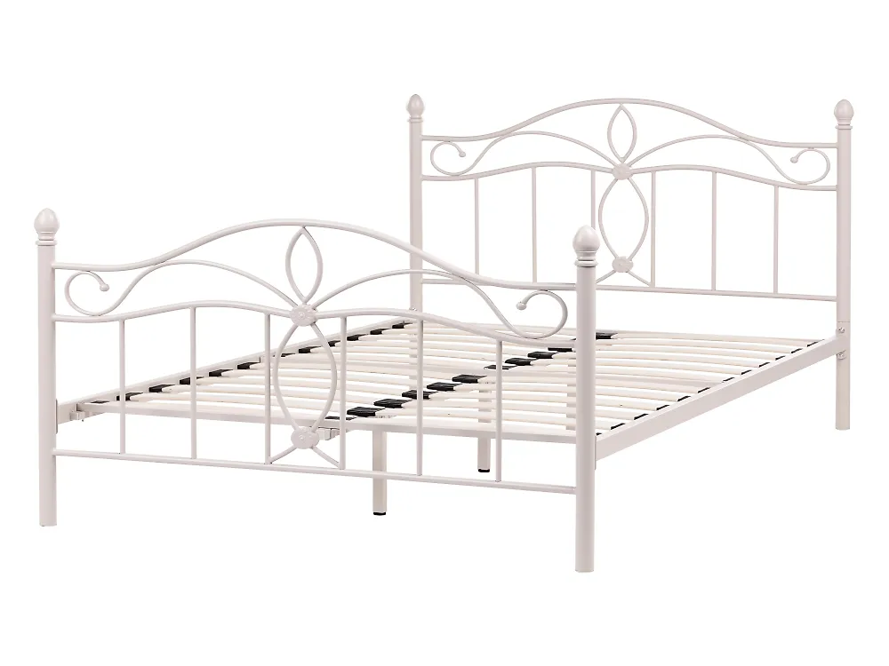 Bed Metal ANTLIA 140 x 200 cm (EU Double) Light Beige_1165275