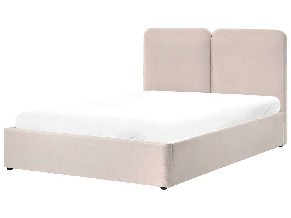 Ottoman Bed ARBOIS Fabric Beige 160 x 200 cm (EU King Size)_1023165