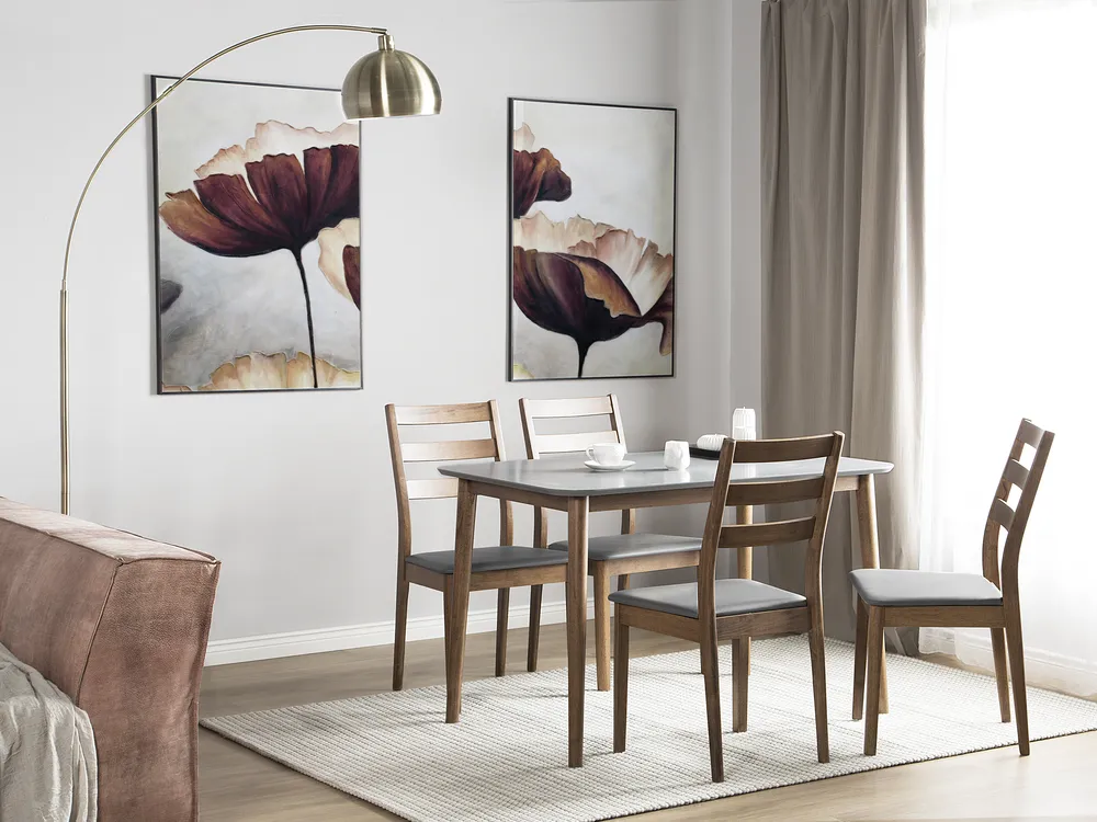 Stół do jadalni MODESTO Szary 120 cm 80 cm Drewno