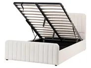 Ottoman Bed LUNAN Boucle White 120 x 200 cm (EU Small Double)_1048273
