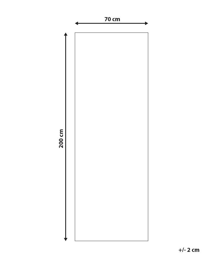 Runner Rug 70 x 200 cm Black and White KARUNGAL_831516 Runner Rug 70 x 200 cm Black and White KARUNGAL_831516