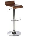 Set of 2 Swivel Bar Stools Dark Brown VALENCIA_228200