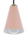 Metal Pendant Lamp Pink CARES_690647