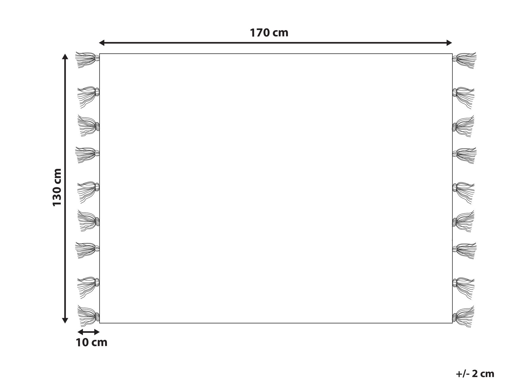 Blanket 130 x 170 cm Beige and Black THUMKI_834719 Blanket 130 x 170 cm Beige and Black THUMKI_834719