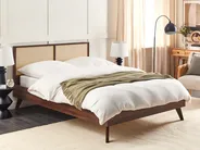 Bed Rattan MONPAZIER 160 x 200 cm (EU King Size) Dark Brown_908325