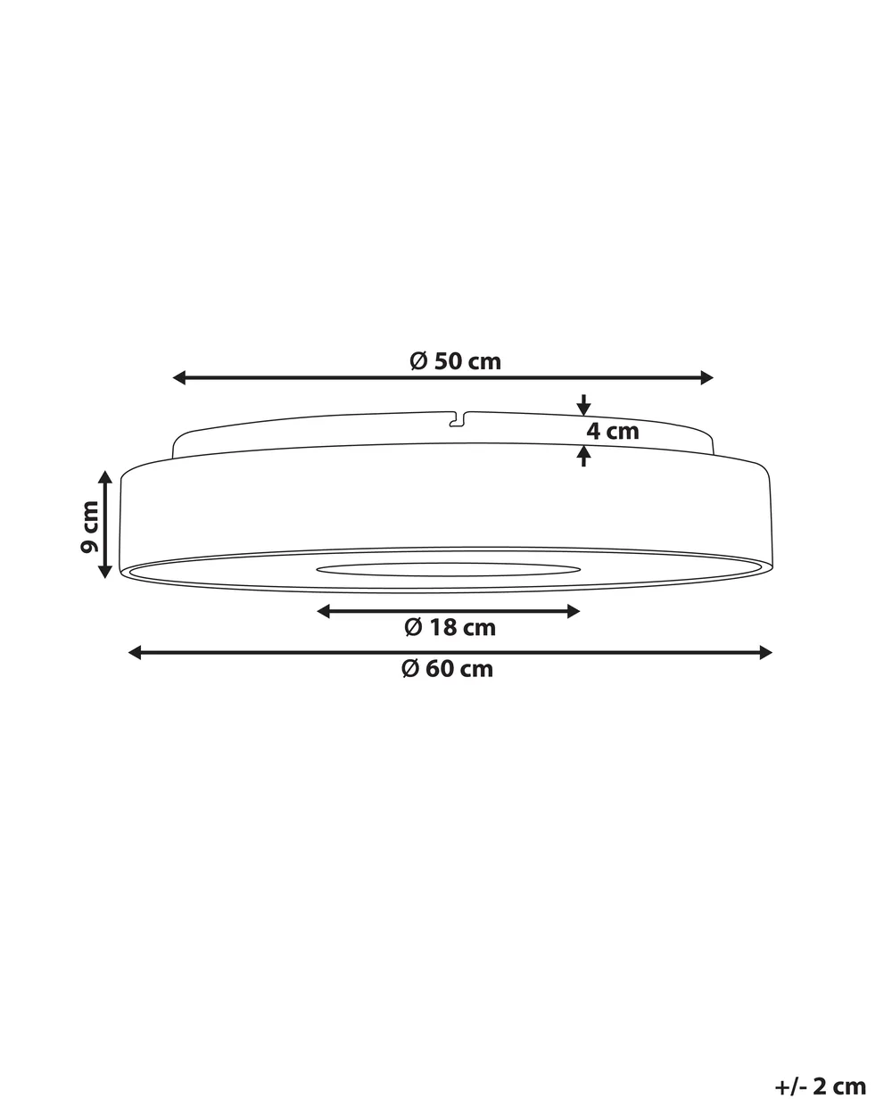 LED Ceiling Lamp BRAGOTO with Remote with Dimmer Metal Light Brown_919200