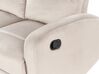 2 Seater Velvet Manual Recliner Sofa Beige VERDAL_921715