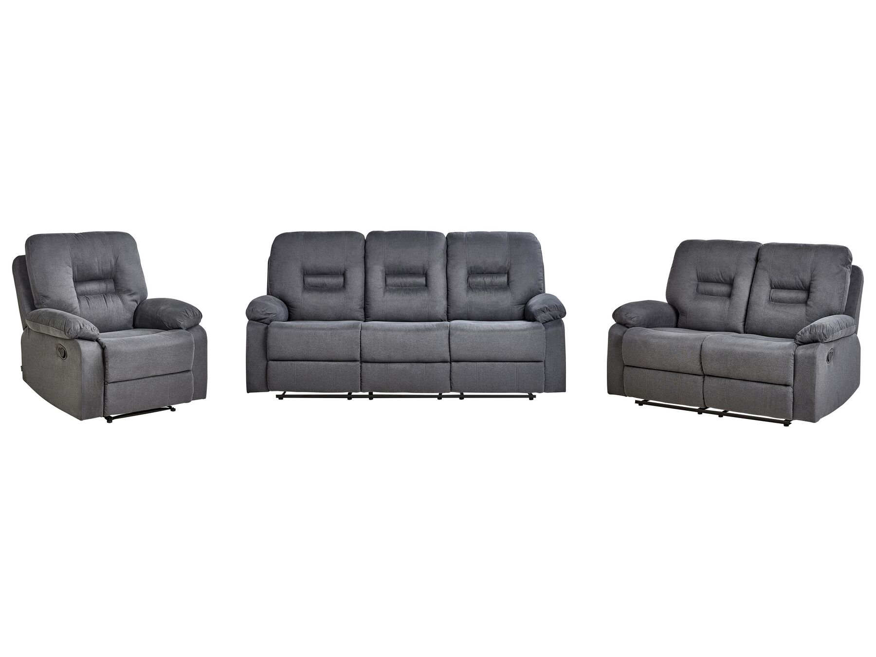 Sofa Set dunkelgrau 6-Sitzer manuell verstellbar BERGEN II_934058