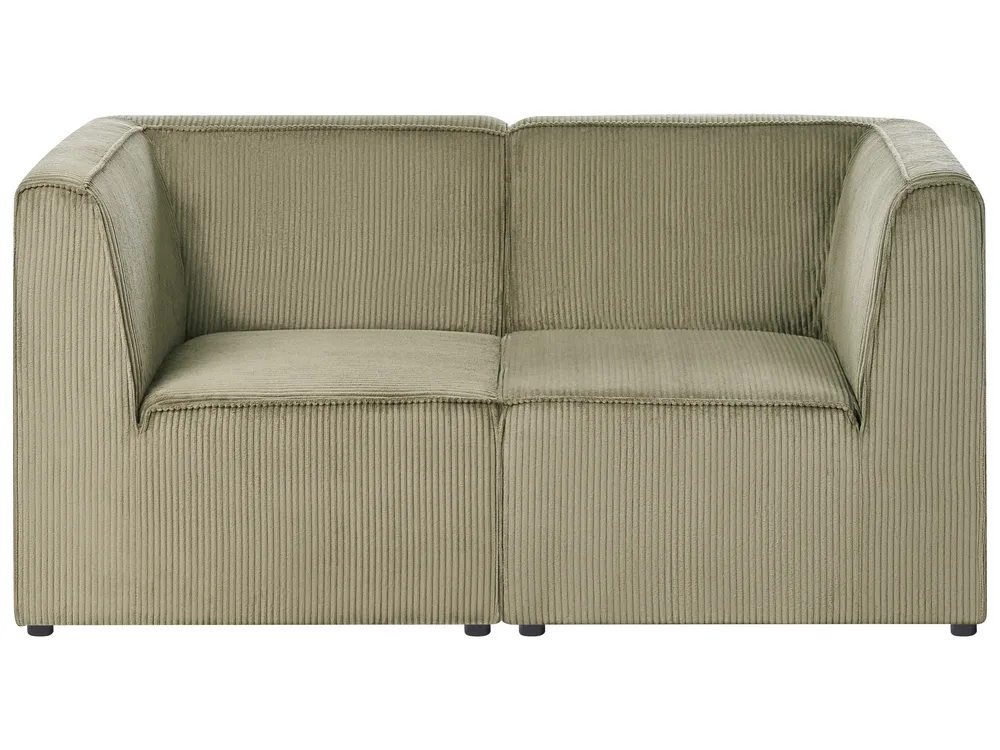 Modular Sofa 2 Seater LEMVIG Corduroy Green_875700