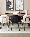 Set of 2 Dining Chairs LUANA Boucle Black