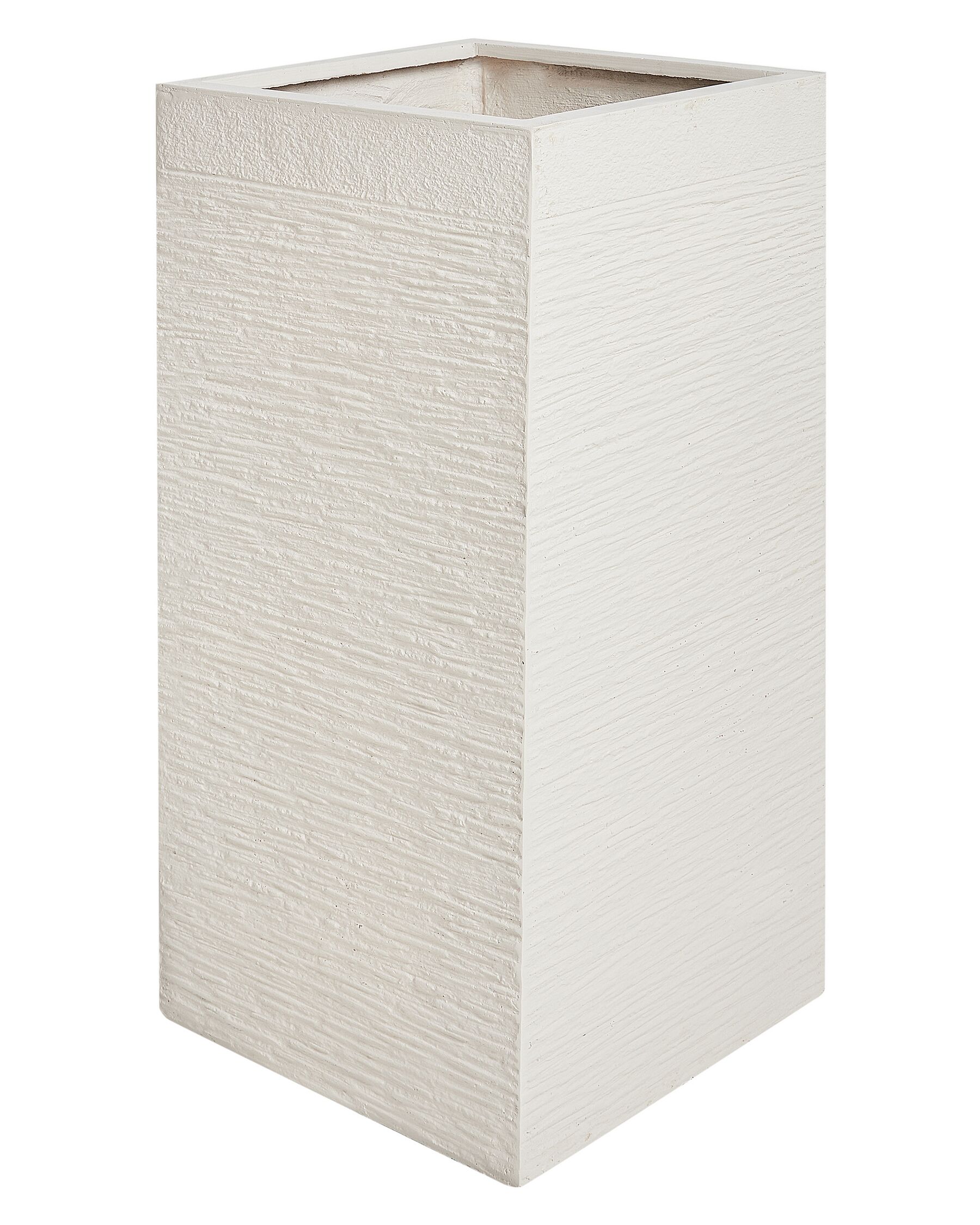 Cache-pot en fibre d'argile beige clair 33 x 33 x 70 cm DION_700834