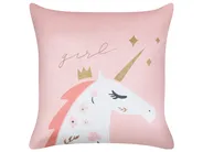 Set di 2 cuscini UNIOLA Velluto 45 x 45 cm Rosa_879410