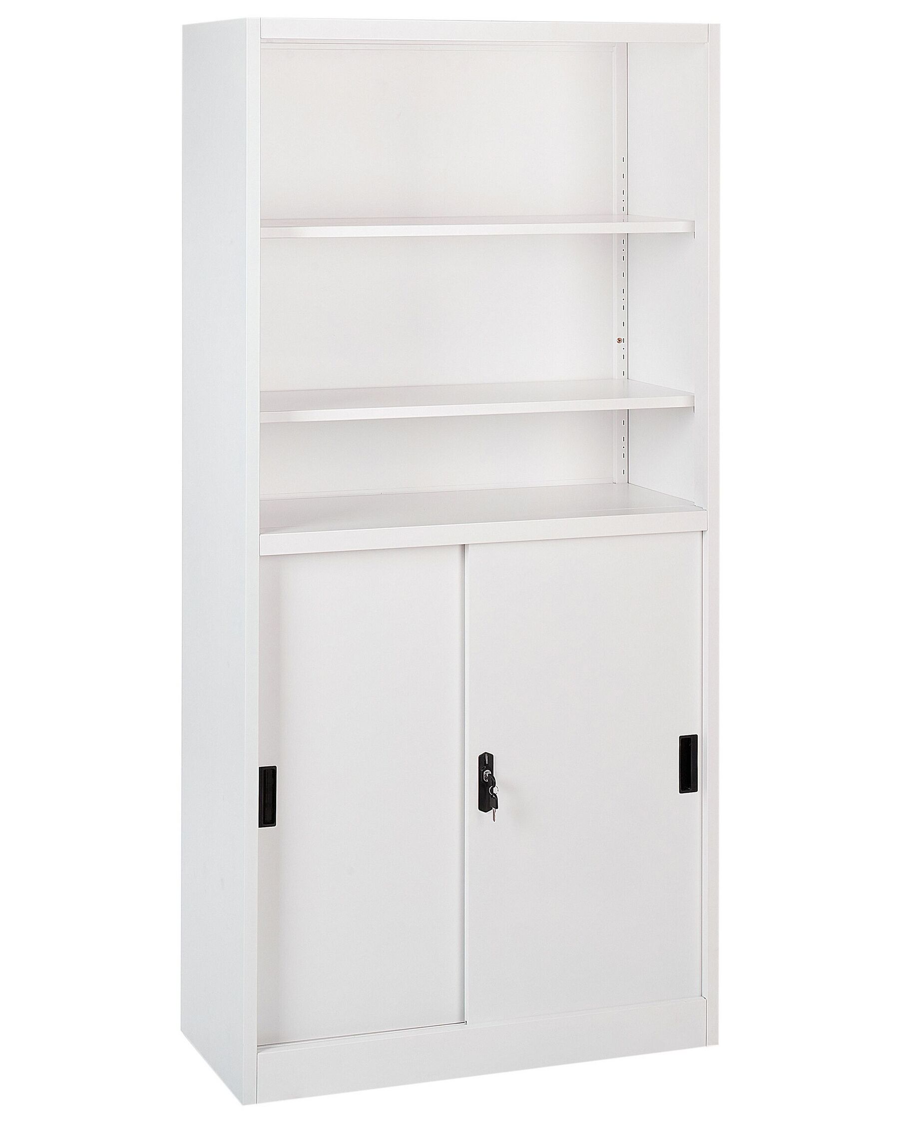 Armoire de rangement à 2 portes avec étagères blanc MUSCOVITE_929626