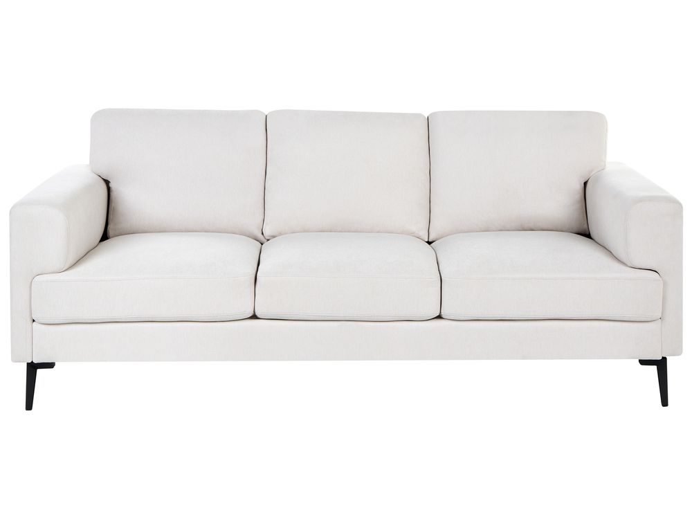 Sofa 3 Seater LOUSTO Fabric Light Beige